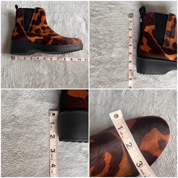 Louise et Cie Zareb Animal Print Leopard Calf Hair Leather Ankle Chelsea Boot - Picture 15 of 15